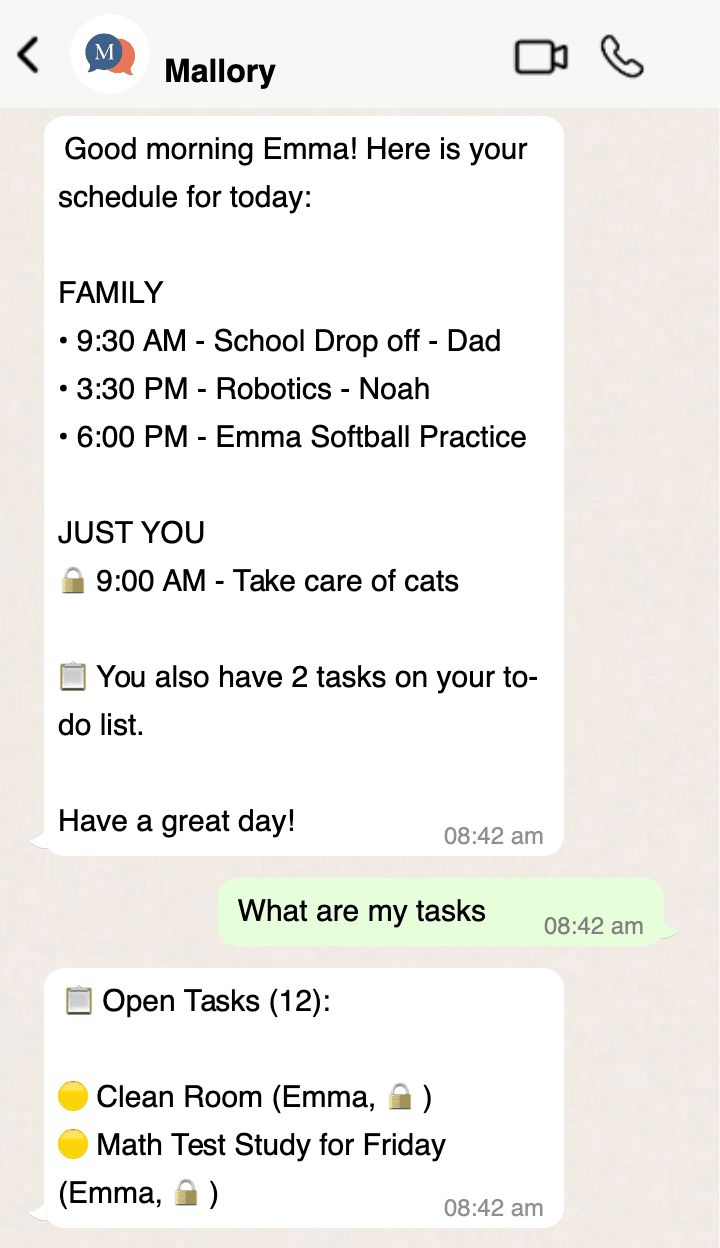 Daily Summaries and Schedules